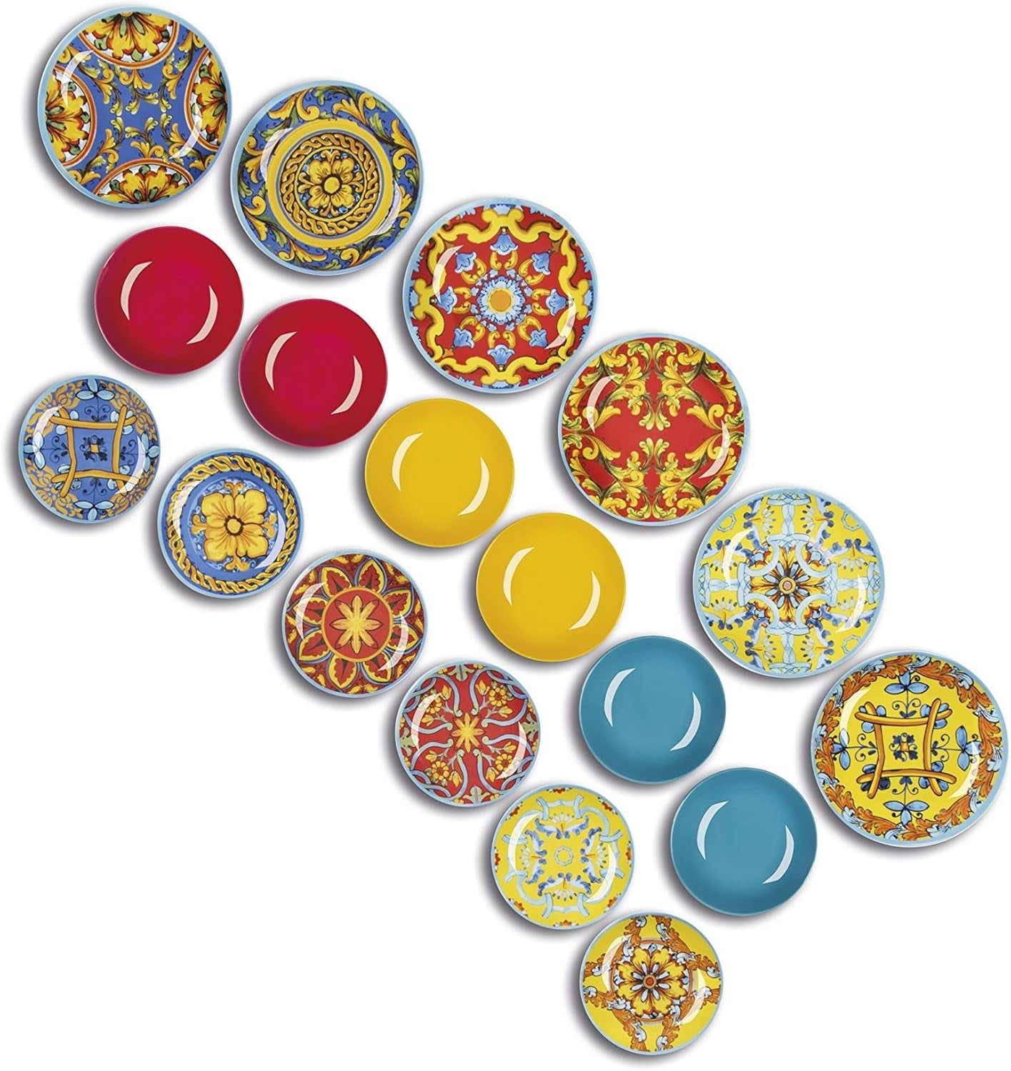 Excelsa Trinacria Teller-Set, 18-teilig, Porzellan og Keramik