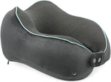 Flagshipper fly-nakkepude - voksen nakkepude - bil nakkepude - memory foam rejsepude - vaskbar med smal ryg (blødt og åndbart fløjl) - justerbar, grå Naty Shop Cervical Ortopædiske puder