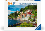 Ravensburger Puslespil 12000201 - Comosøen, Italien - 500 brikkers puslespil til voksne og børn over 10 år, landskabspuslespil med italienske motiver Puzzle Naty Shop