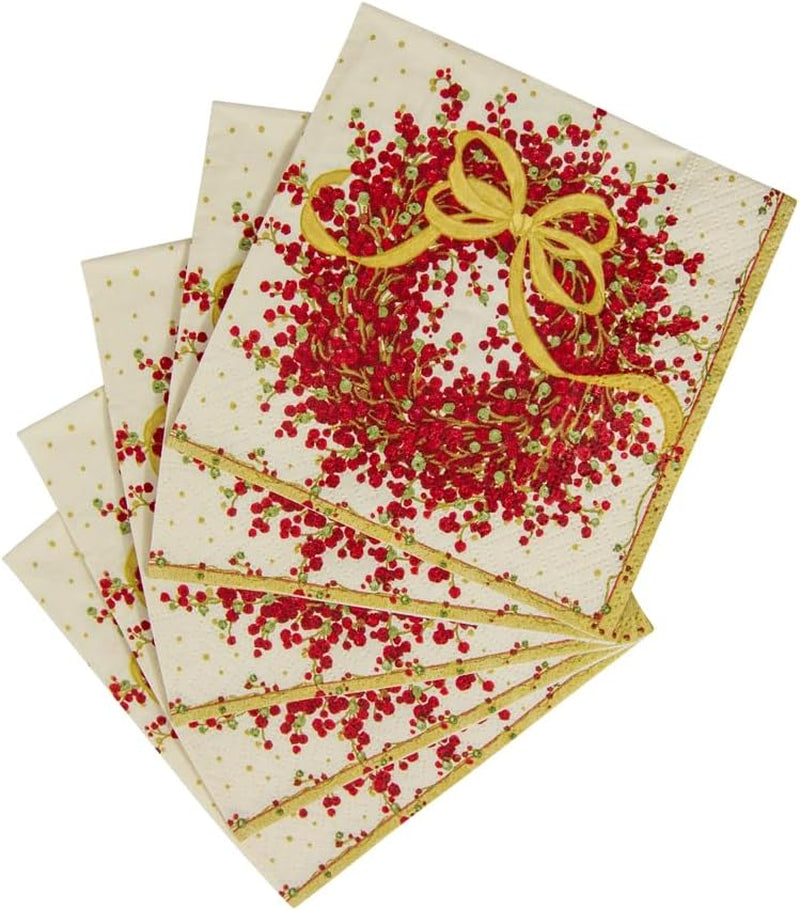 8070C trelags papirservietter, 20 stykker, 25 x 25 cm, peberbær