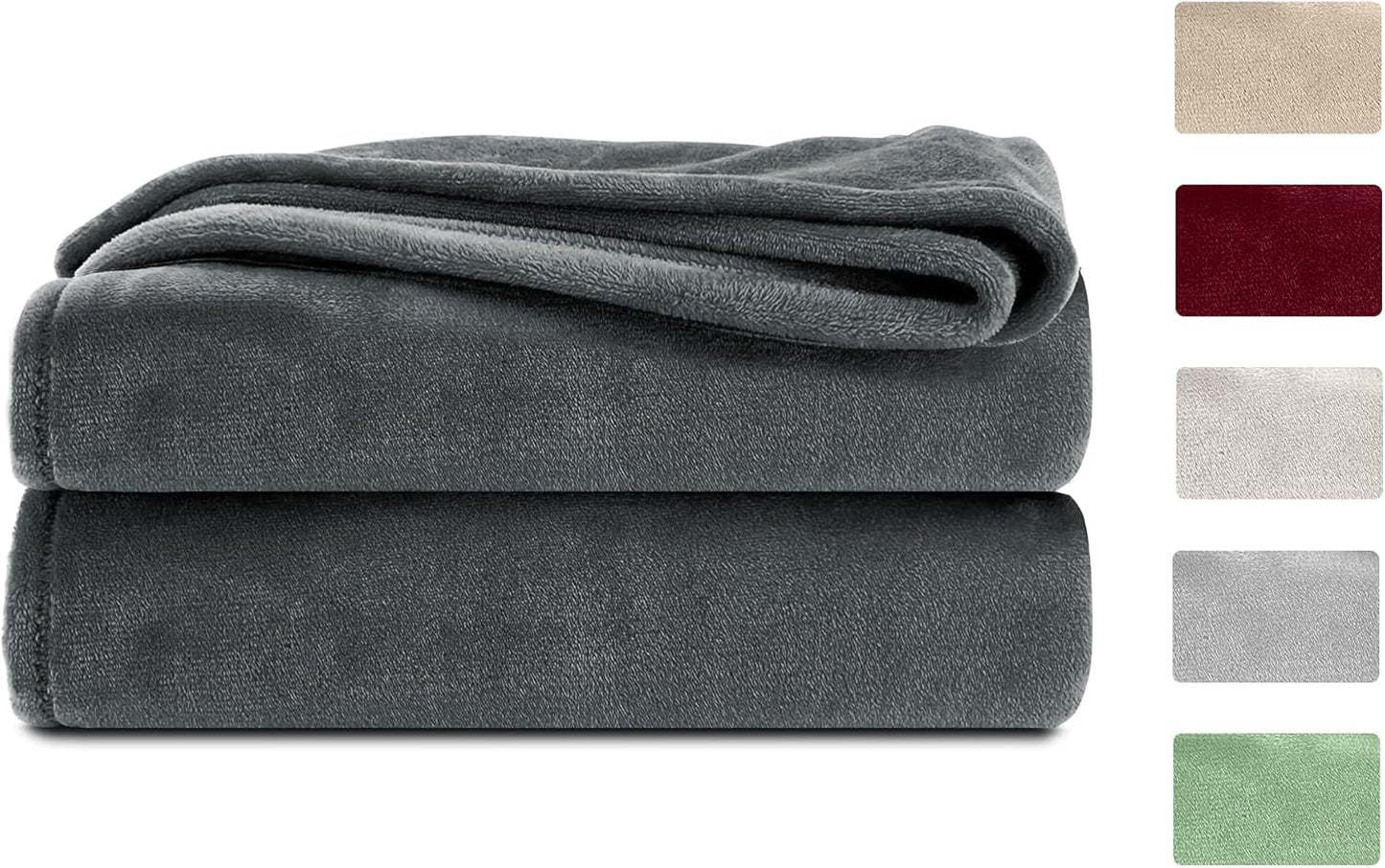 Komfortec fluffy tæppe, behageligt tæppe, fleece-tæppe, Oeko-Tex certificeret, super blødt, 150X200 Cm, 260 G/M², beige Senge og tæpper Besuche den Komfortec-Store Antracit 220 X 240 Cm