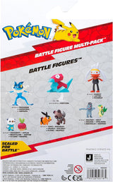 Pokémon PKW3402 - Battle Figure Multipack - 4-pak med Pikachu, Croc, Kwaks, Felori, officielle detaljerede figurer, 5 cm hver Action figurer Naty Shop