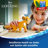 LEGO Ç€ Disney Simba, løvernes kongens unge, byggelegetøj til børn, fantasilegesæt med løvefiguren, fed gaveide til piger og drenge fra 6 år, børnelegetøj 43243 Byggesæt Beuche den LEGO-Store