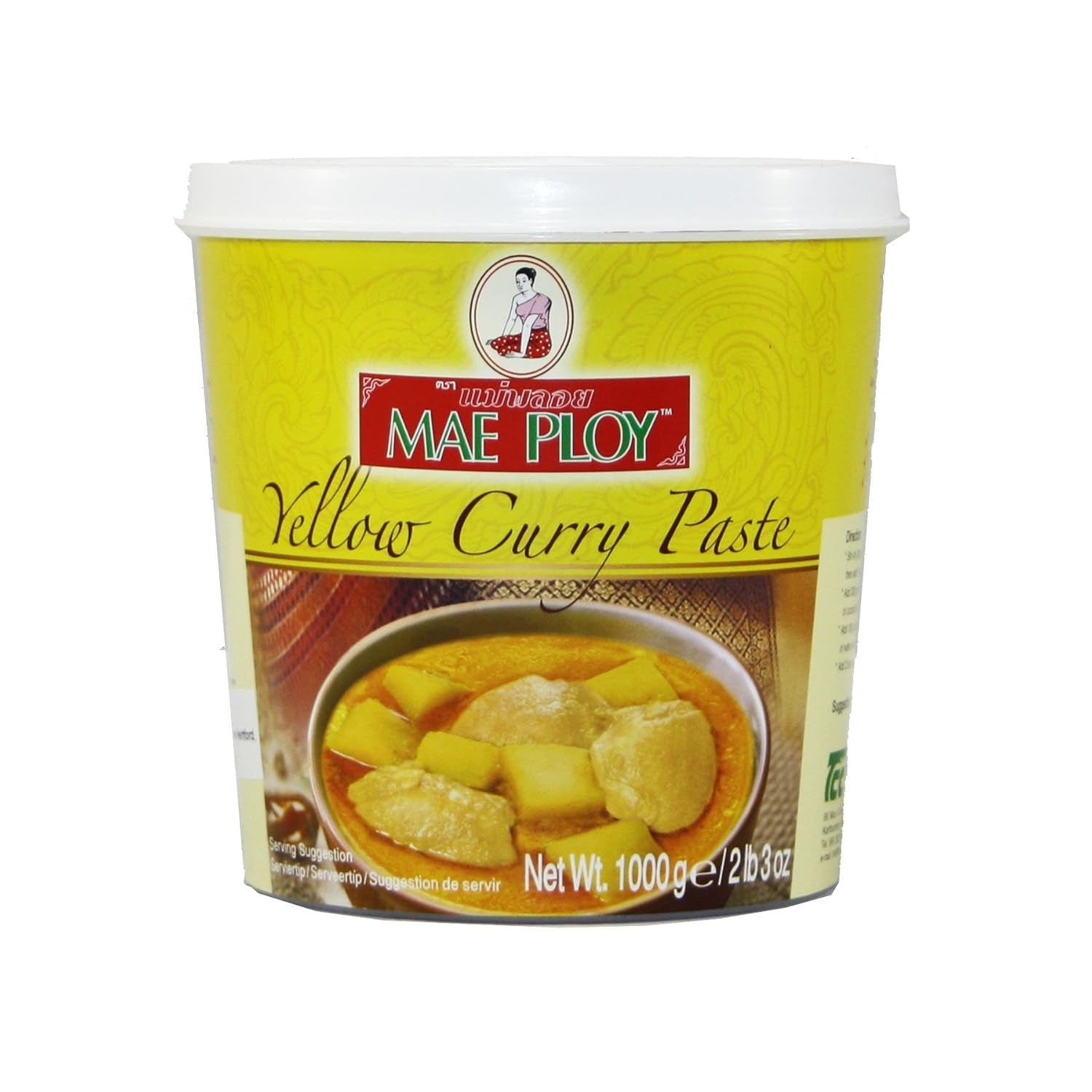 Gul karrypasta, autentisk thai karry, thailandsk køkken, 1000g
