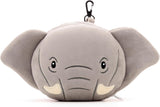 Rejsepude, rund, plys, elefant- og øjenmaske, Unisex, One Size, Unisex, Unikke rejsepuder i taljen Naty Shop