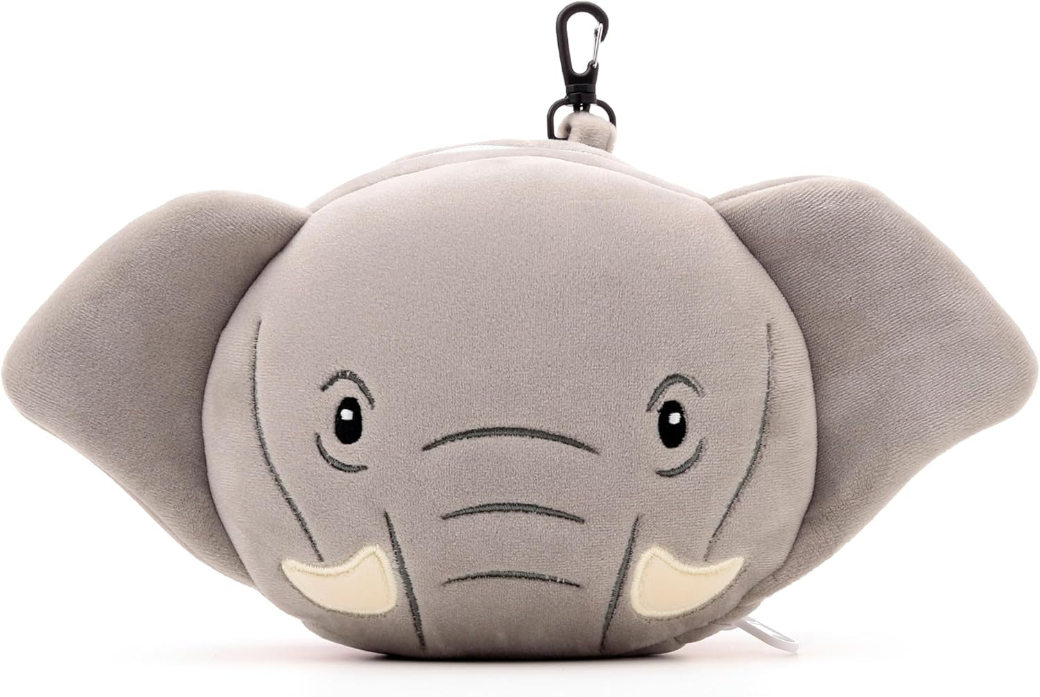 Rejsepude, rund, plys, elefant- og øjenmaske, Unisex, One Size, Unisex, Unikke rejsepuder i taljen Naty Shop