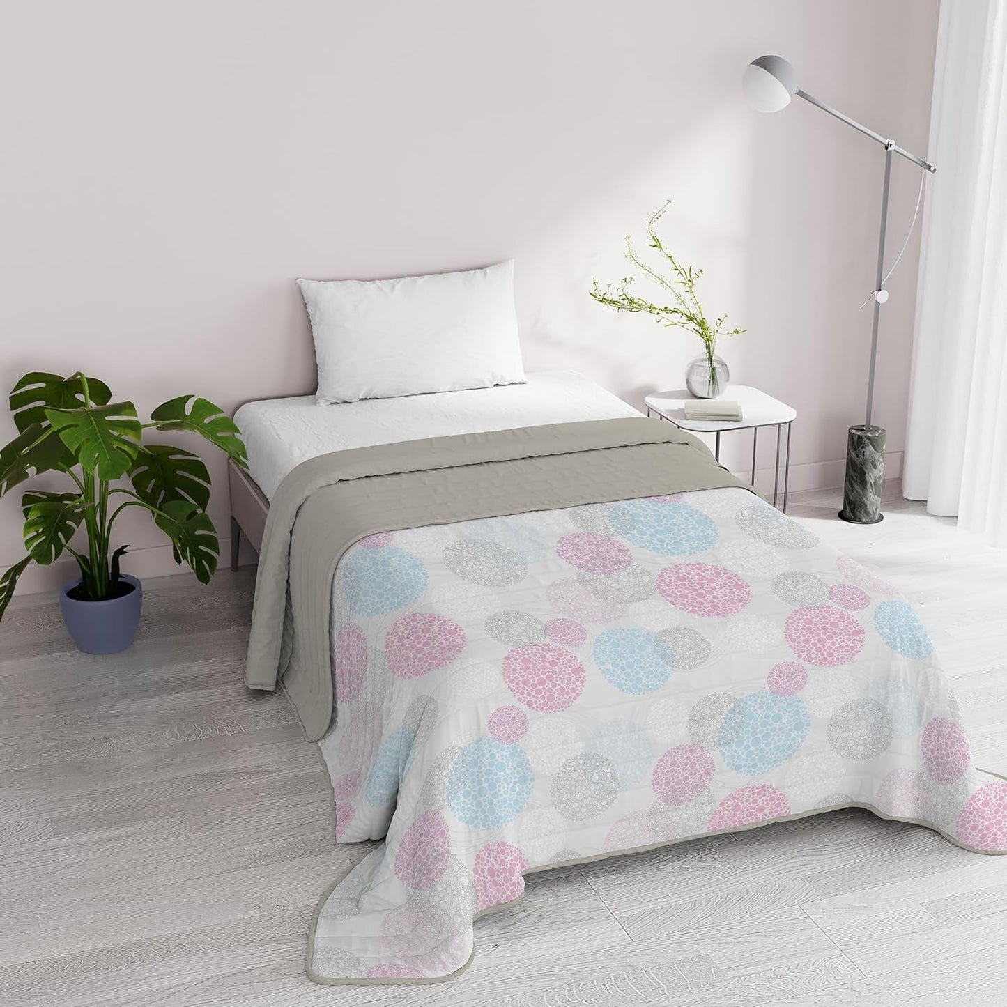 Fantasy italiensk sengetøj Microfiber Sommer 1,5 Senge Murrine sengetæpper og dyner Naty Shop Molecule 1 Posto E Mezzo