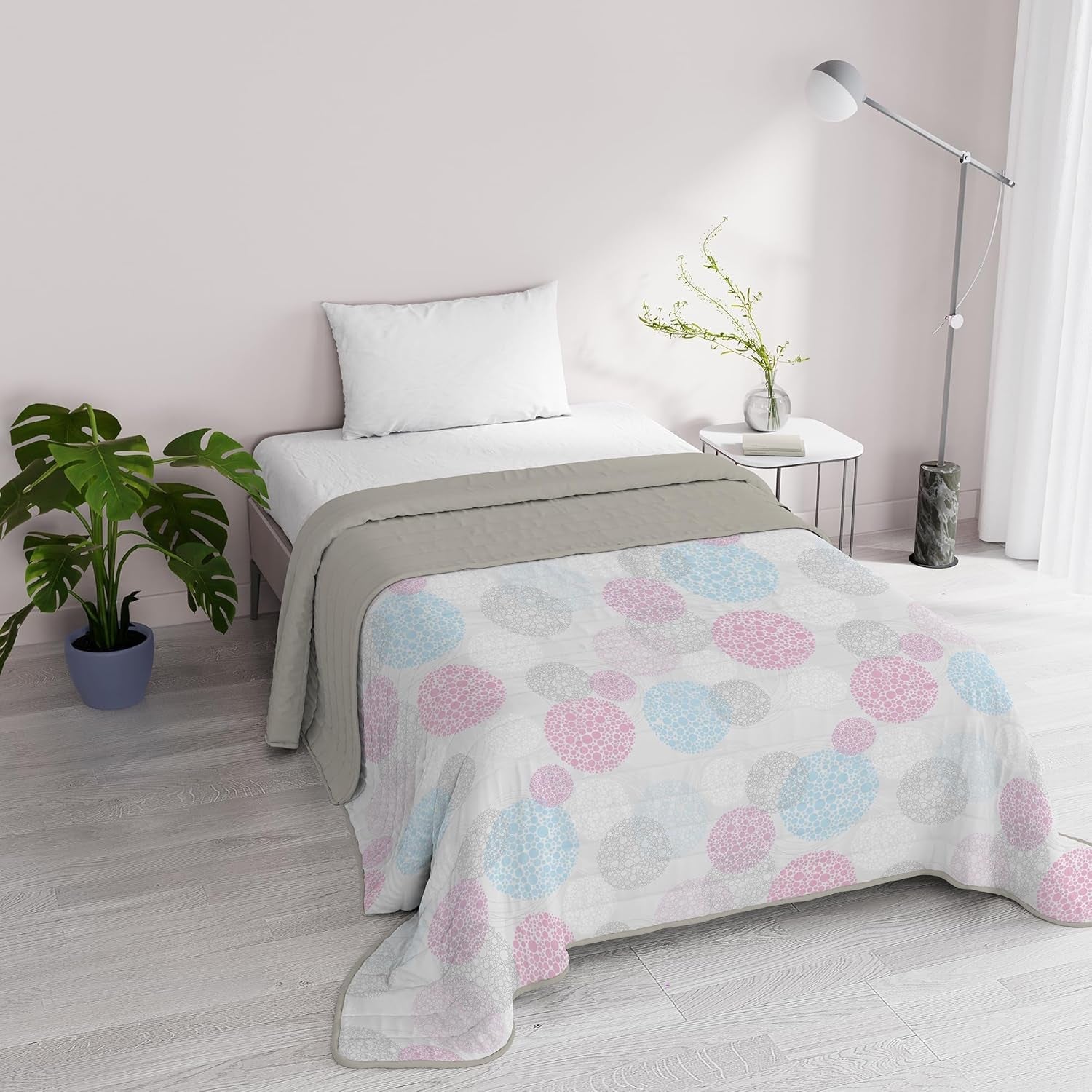 Fantasy italiensk sengetøj Microfiber Sommer 1,5 Senge Murrine sengetæpper og dyner Naty Shop Molecule 1 Posto E Mezzo