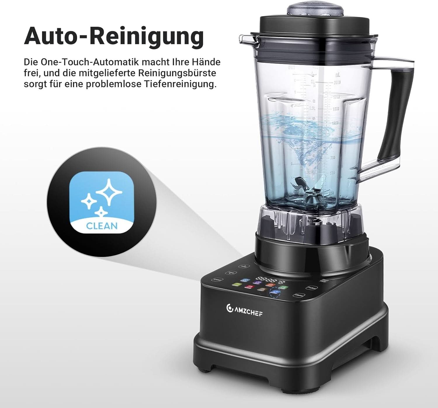 Blender AMZCHEF, 8 smarte menuer og 10 hastigheder, LCD touchskærm Køkken Naty Shop