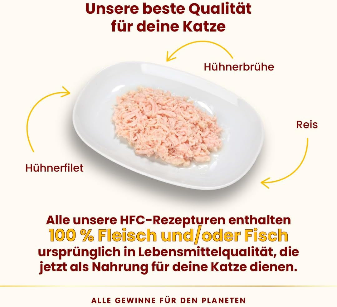 Almo Nature HFC Natural - Vådfoder til voksne katte - Kyllingefilet - 280g, pakke med 12 stk.