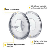 Medela Milk Collection Skaller - BPA-, Lavet af blød, fleksibel silikone, Indeholder 2 stk. Tilbehør Mad og Amning Bebe Naty Shop