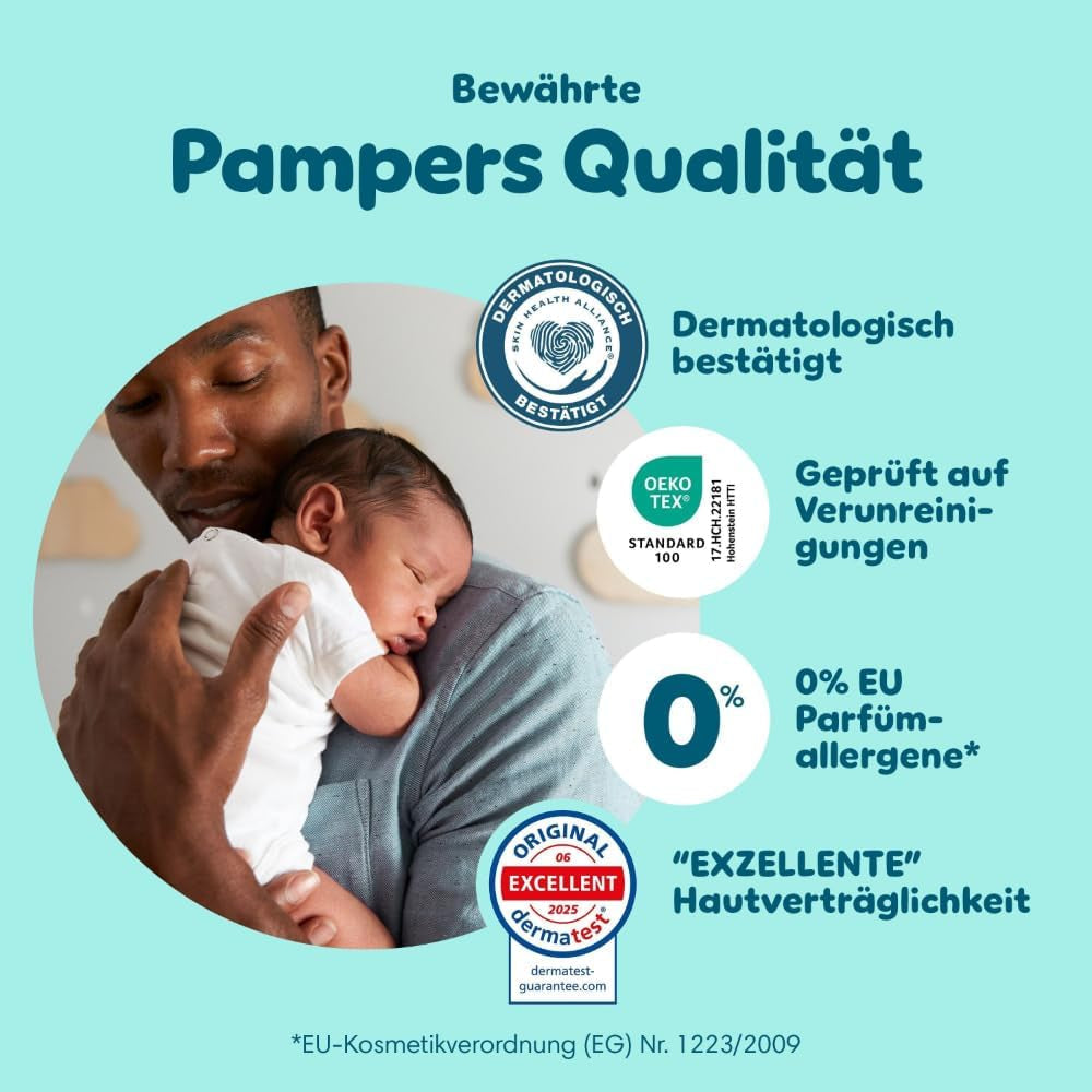 Pampers Premium Protection Pants str. 5, 144 bleer, 11 kg - 17 kg, med 360° justering og bløde anti-lækage manchetter for optimal komfort og beskyttelse