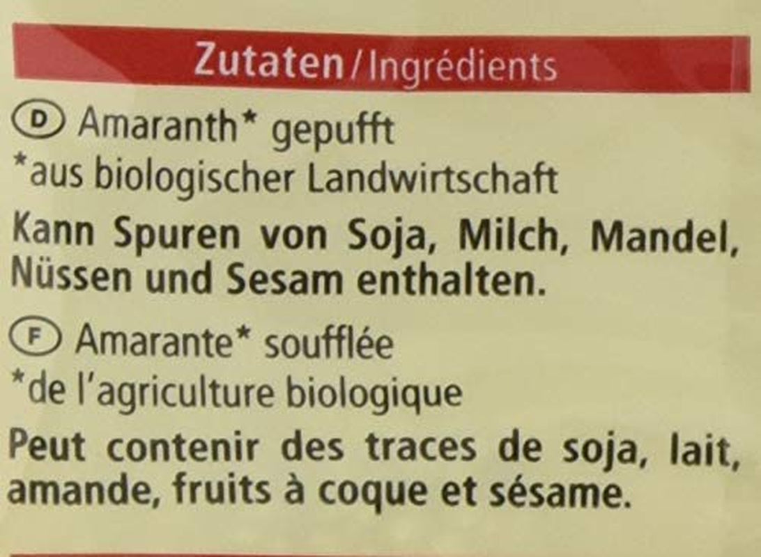 Økologisk ekspanderet amarant, 125g