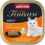 Animonda vom Feinsten våd kattefoder med kylling i gulerodssauce (6 x 100g), kornfri, sukkerfri våd kattefoder med friske og kødfulde ingredienser