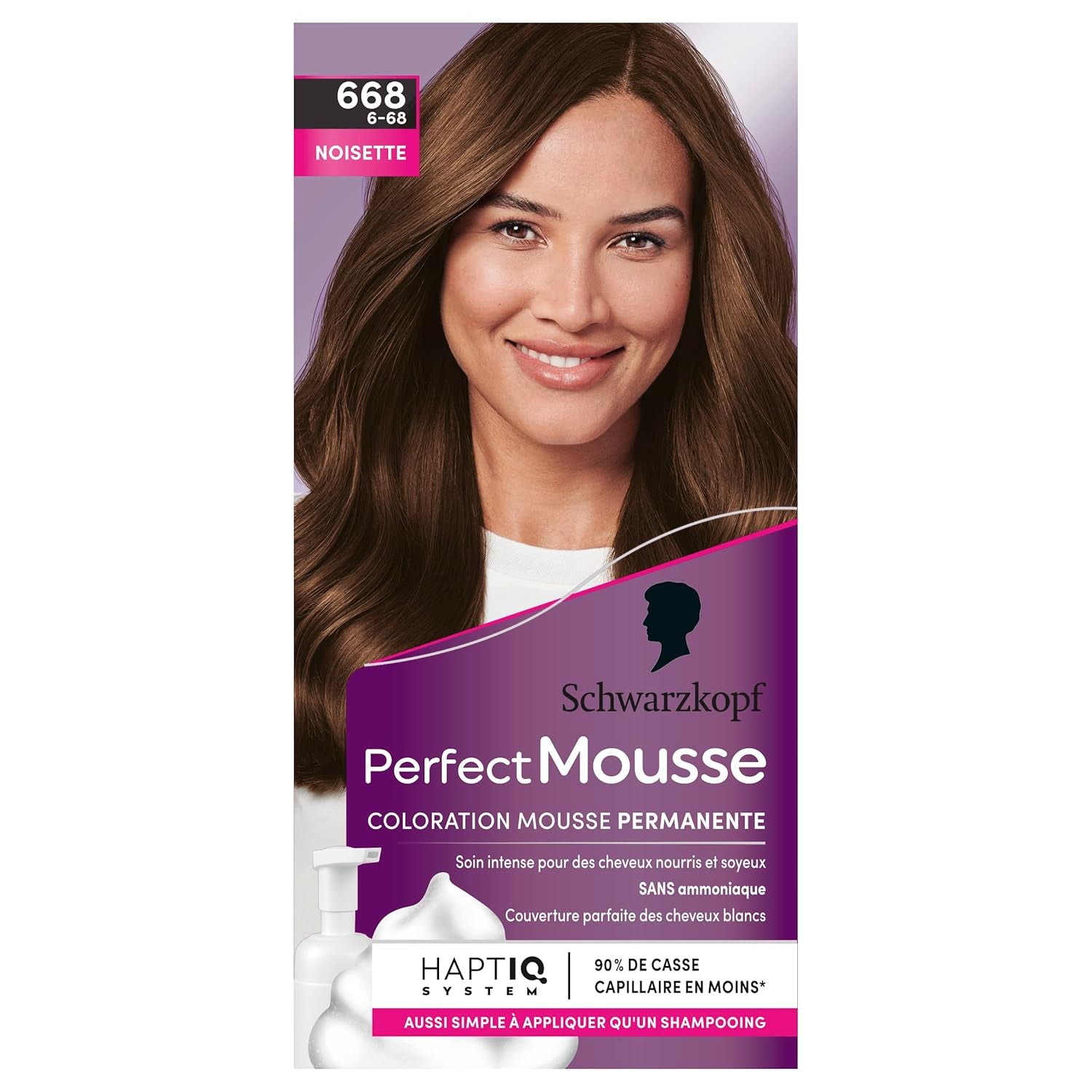 Perfect Mousse Permanent Coloring Mousse, 668 Hasellnuss Hair Dye Naty Shop