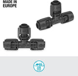 Gardena mikro-drypvandingssystem T-stykke 13 mm (1/2"): Konnektor til 13 mm foderrør, T-gren, automatisk kunstvanding, genanvendelig (13201-20)