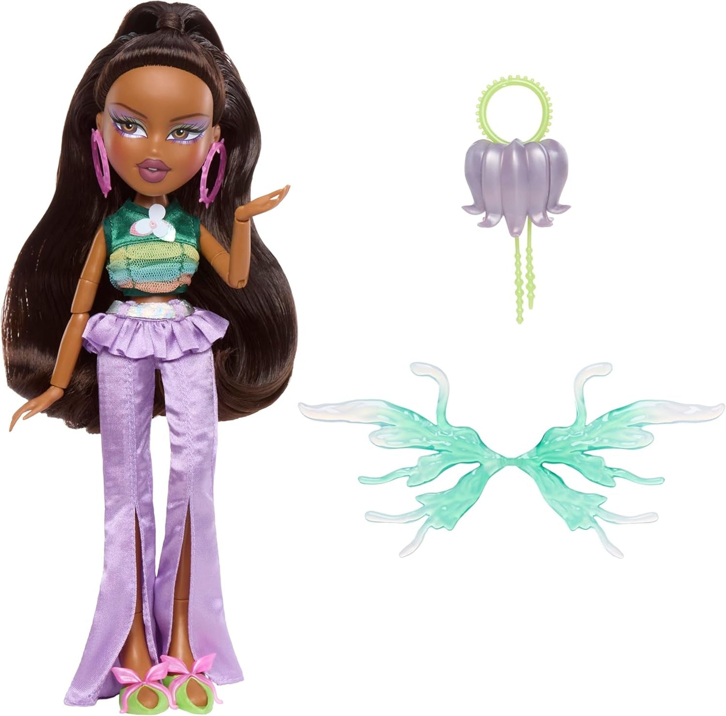 Bratz Fashion Pixiez Sasha Doll - Fantastisk samlerdukke med ægte mode og tilbehør, vinger, der bliver til en ring