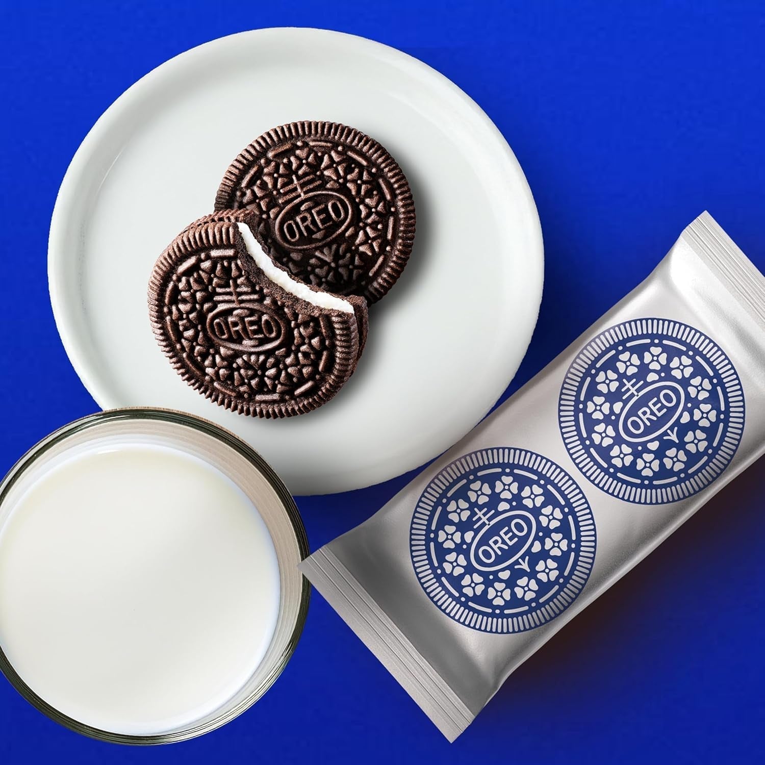 OREO Original - Sprøde småkager med kakao og lækkert flødefyld med vaniljesmag - 32 x 44g