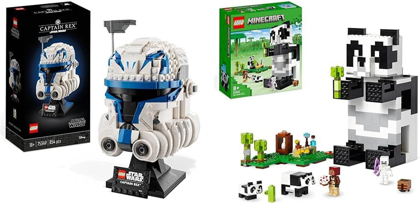 LEGO 75349 Star Wars Captain Rex Hjelmsæt Clone Wars Samlerobjekt Model Series 2023 Souvenirstykke og gaveidé Byggesæt Besuche den LEGO-Store The Panda House Set Bundle