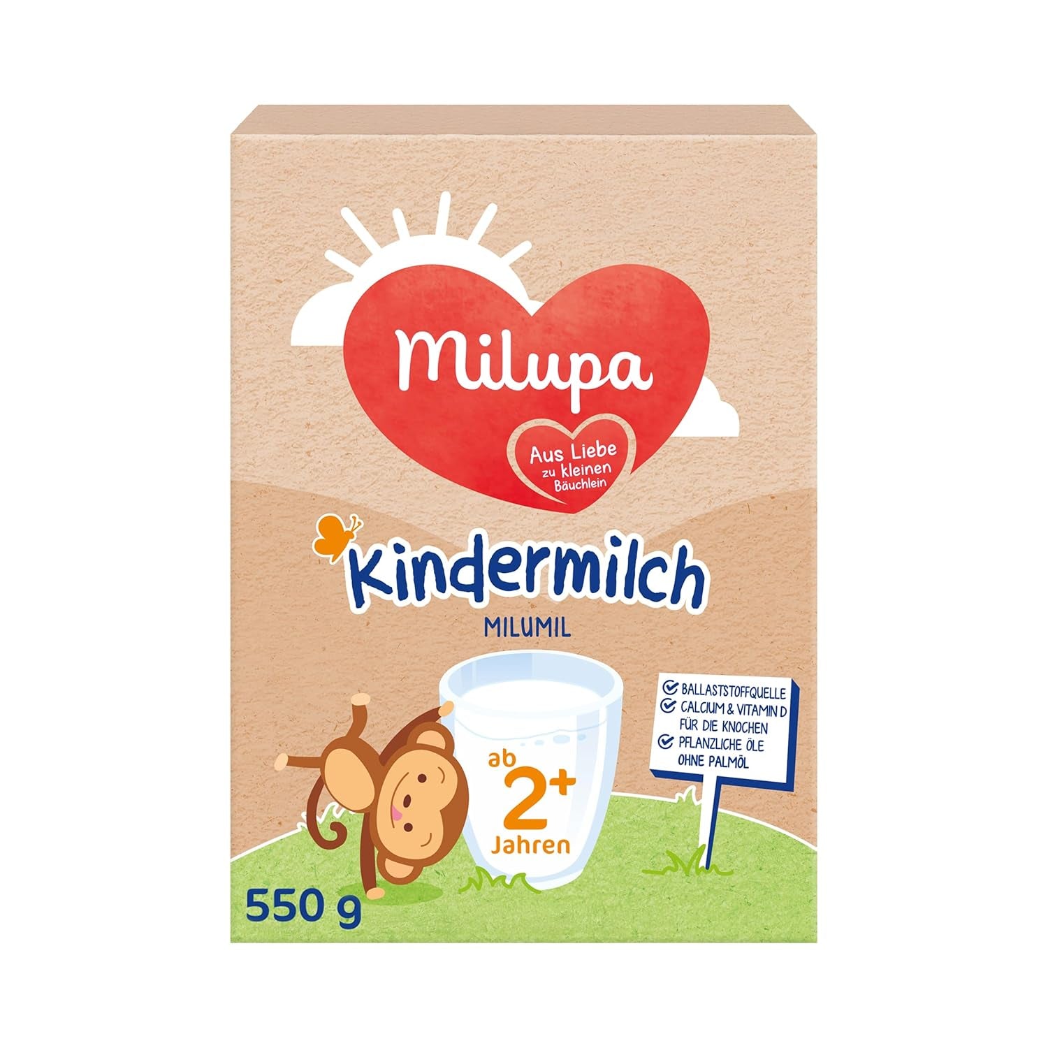 Milupa Milumil Vækstmælk 2+ - Fra 1 år - Til små børn i vækstfasen - 5 x 550 g