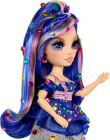 Rainbow High Be Dazzling - Genevieve Bleue - 28 cm blå modedukke med pynteværktøj, funklende ædelsten og stylingtilbehør