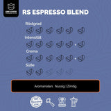 KING'S COFFEE - AMESTEC RS ESPRESSO - 1 kg stærke og aromatiske kaffebønner - kaffe med lav syreindhold - kaffe med hel bønne - ristning af små partier fra Italien - espressobønner til fuldautomatiske maskiner og portafiltermaskiner
