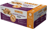 IAMS Delights Land & Sea Collection våd kattefoder - kød- og fiskesortiment Multipak i sauce, vådfoder til katte fra 1 år, 72 x 85 g