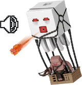 Mattel Minecraft Action Figursæt, Ghast With Fire Attack, Lys, Støj, Starter And Projectile, Piglin Warrior, Inspired By The Movie, JFB69 Actionfigurer Naty Shop