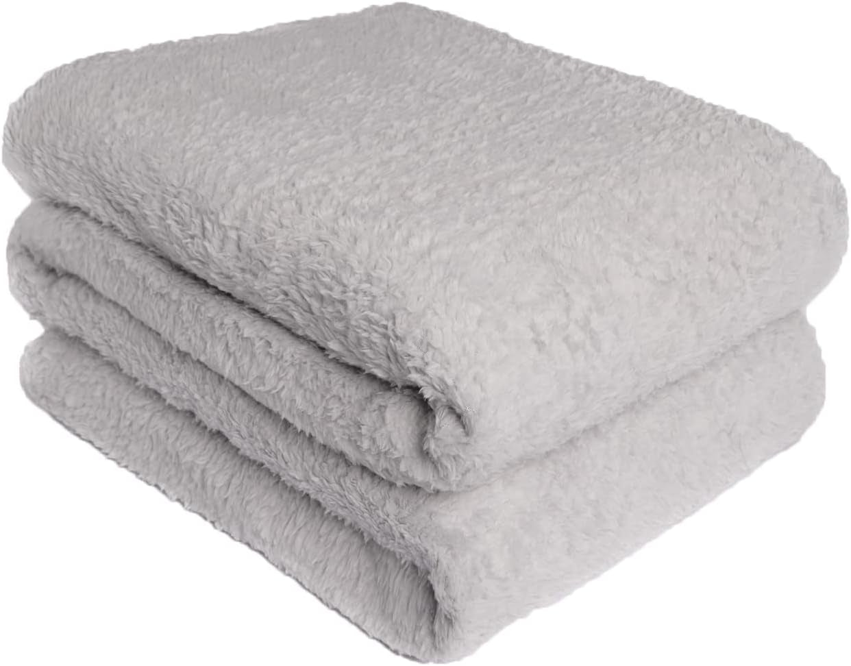 Brentford's Teddy Fleece Tæppe Stort Sengetæppe Plys Super Blød Varm Sovesofa Sengetæppe Sort - 150 X 200 Cm Senge og tæpper Besuche den Brentfords-Store Sølvgrå 125 X 150 Cm