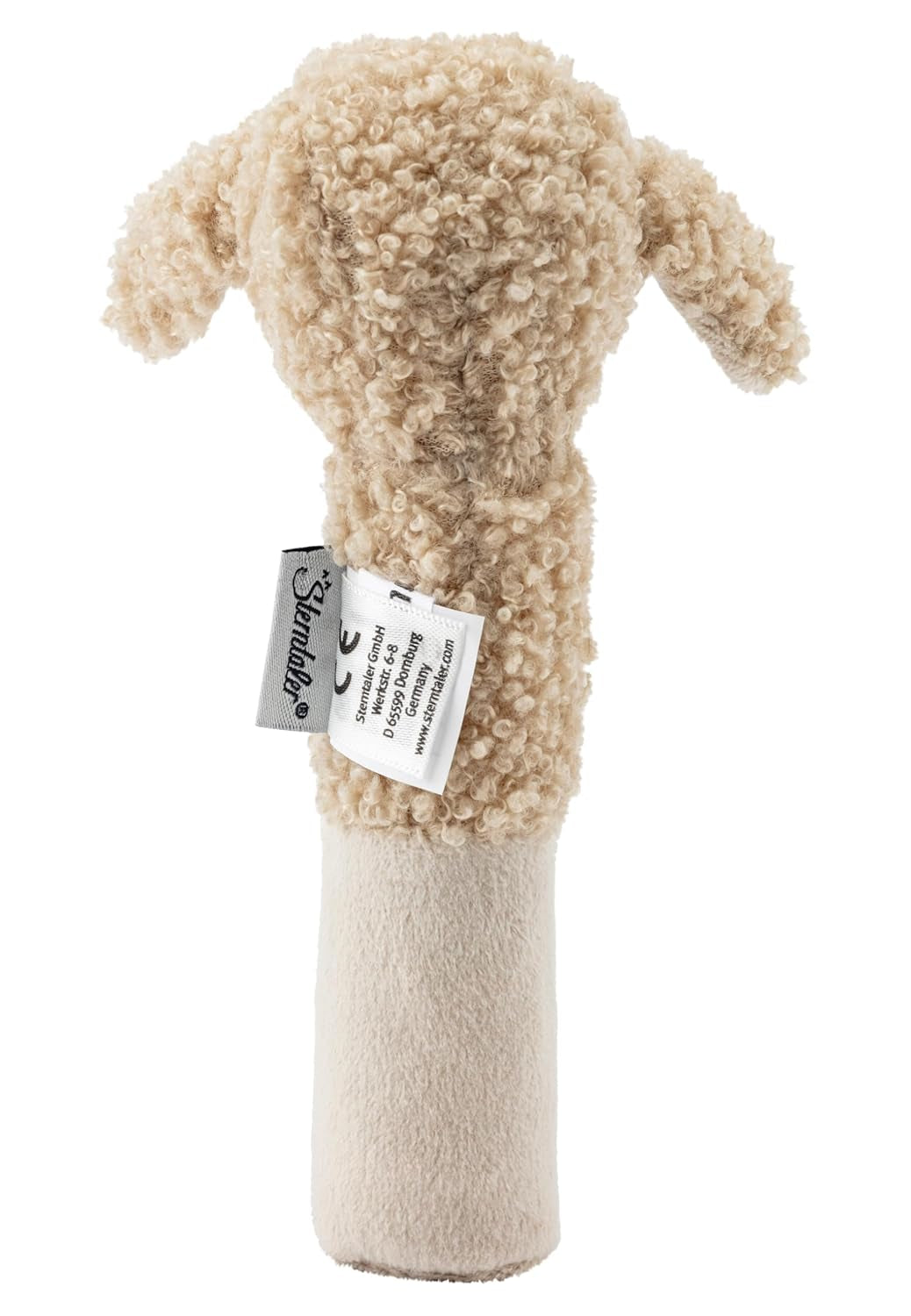 Sterntaler baby squeaker får Flocke - Baby legetøj lavet af bløde stoffer - Baby greb legetøj - Første forsøg på at fange og lege, sand farve Bebe Toys Naty Shop