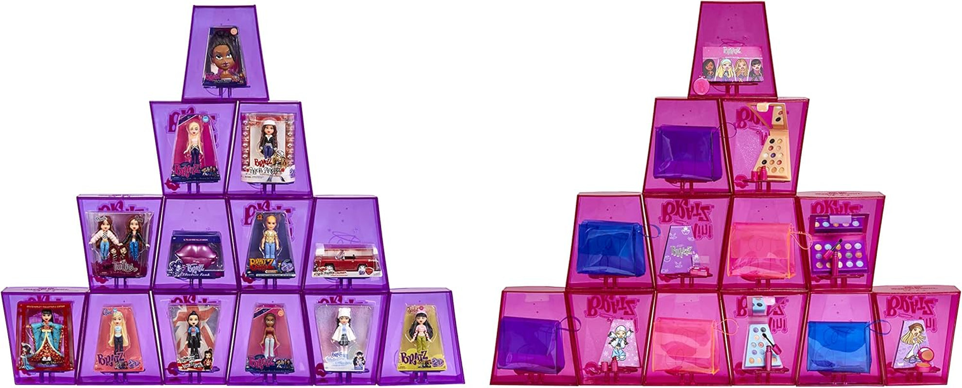 Bratz Miniverse MGA's Y2K Nostalgia Flashback Minis Limited Edition-dukker - OVERRASKELSESPAKKE - 2 Bratz Mini-dukker og udstillingshylster - Fantastisk gave til børn og samlere 6+