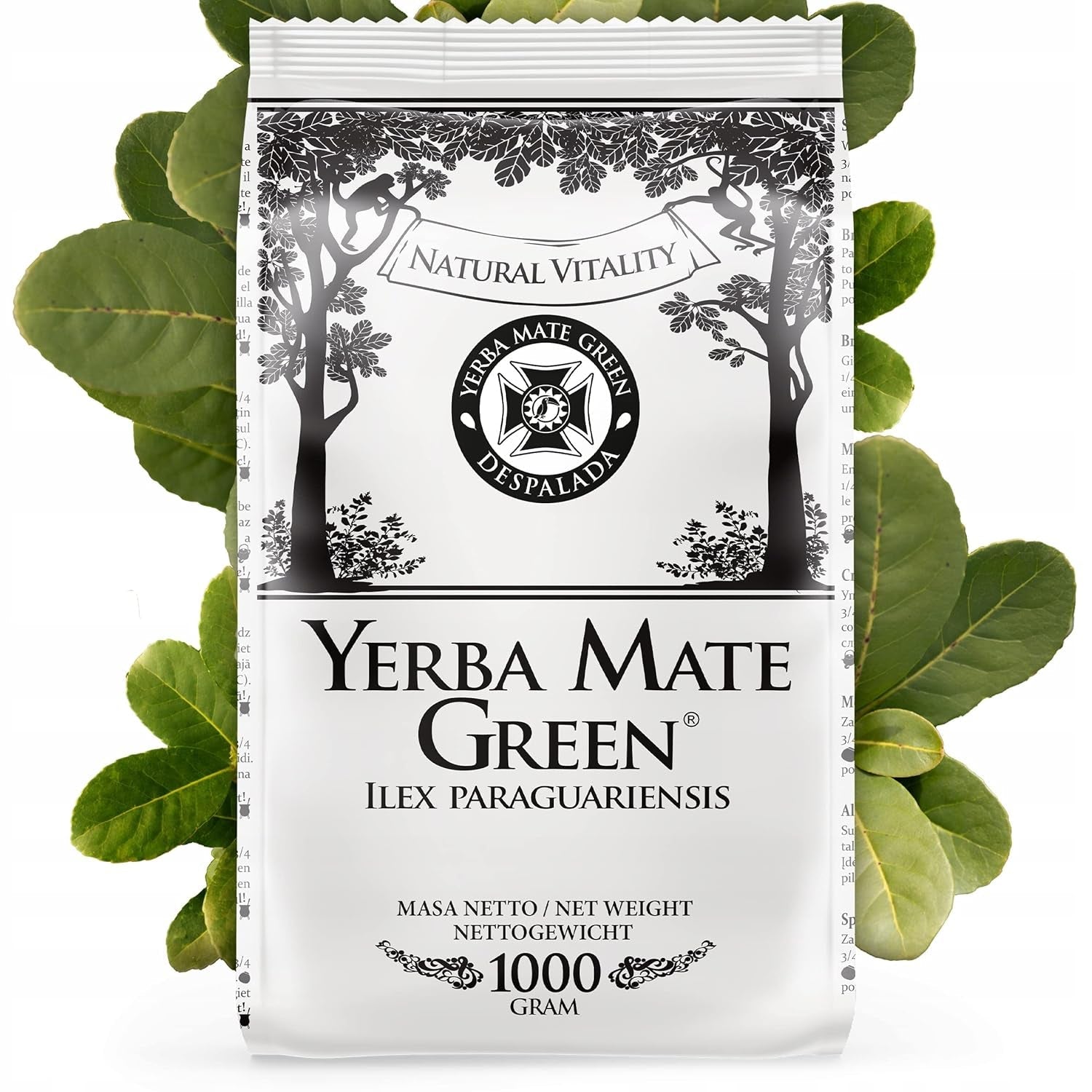 Yerba Brazil Despalada 1 kg ● Lufttørret mate te fra mateblade ● Naturlig paraguayansk mate 50 g ● Naturlig mate te smag ● Yerba mate te uden tilsætningsstoffer ● Mate te i løs vægt