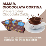 Italiensk varm chokolade Cortina TART BITTER CHOKOLADE, 15 poser X 30 gram Kakao og varm chokolade Naty Shop