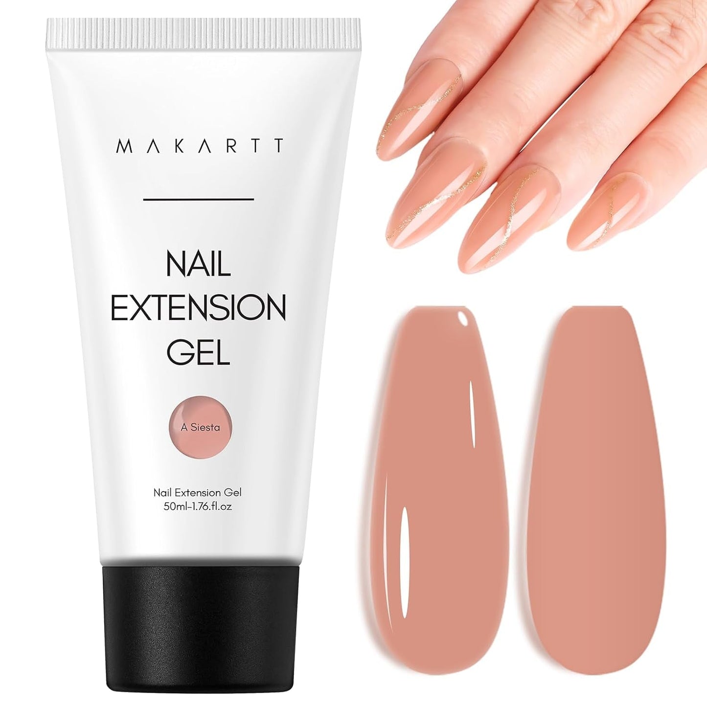 Makartt Poly Nail Extension Gel - Akryl Extension Gel, Nail Strengthening Gel, Negle Decoration, 50ml (lilla)