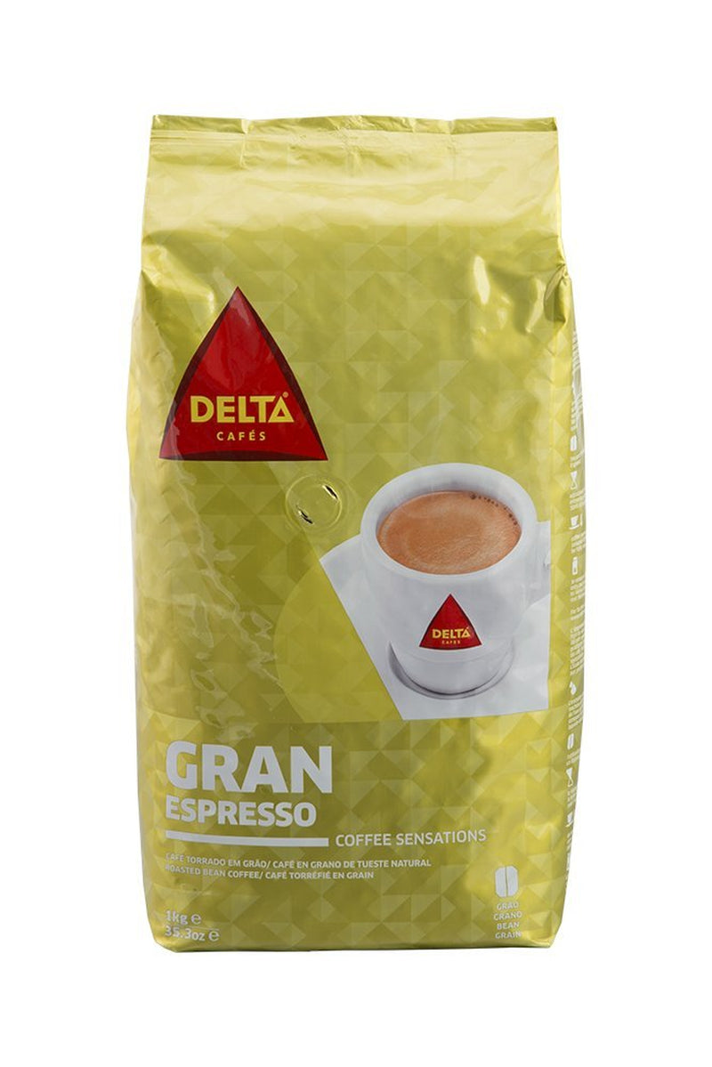 Delta Gran Espresso - portugisisk malet kaffe, 1 pakke (1 x 1 kg)