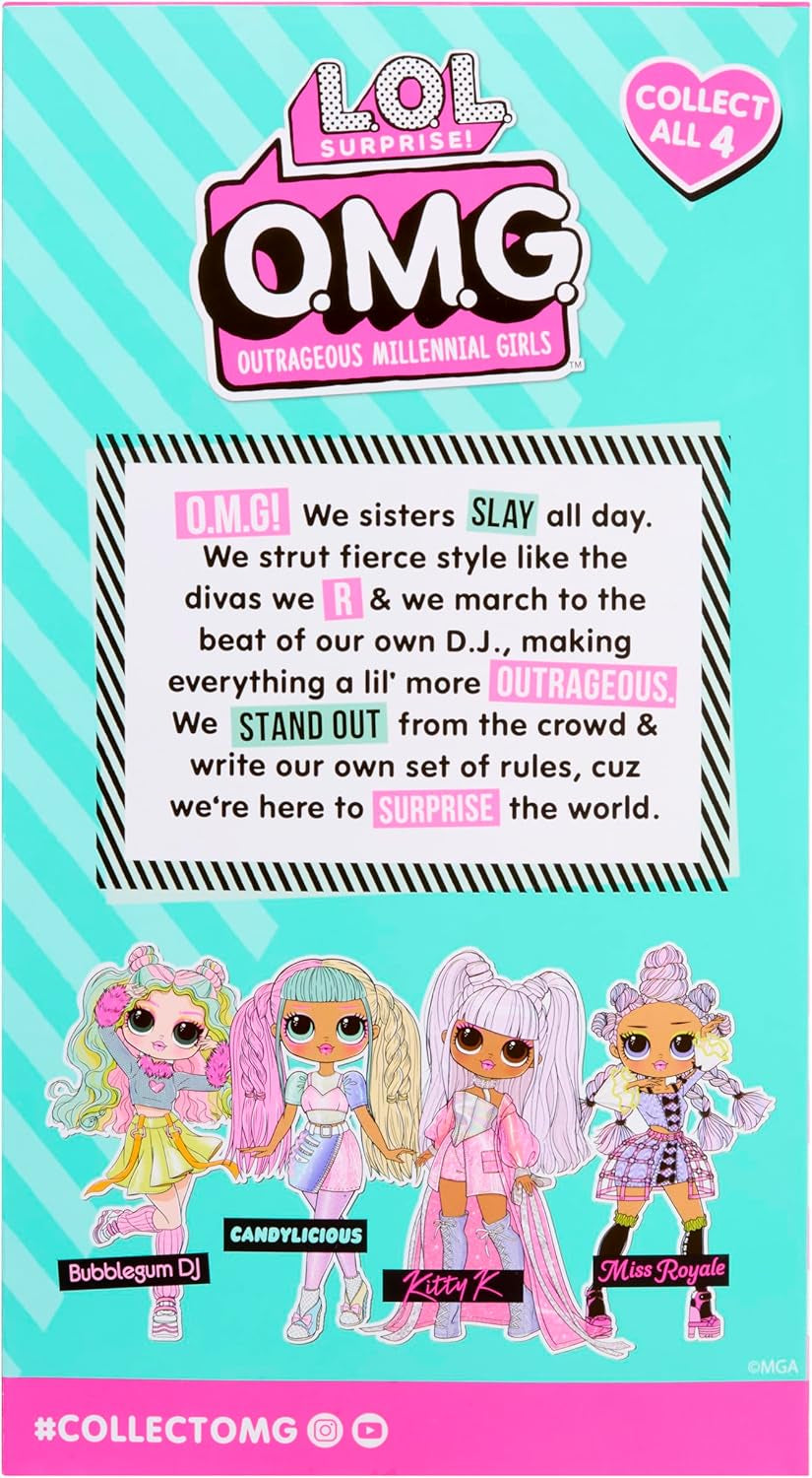 LOL overraskelse! OMG Doll – Kitty K – Indeholder 1 modedukke med et fantastisk outfit, 4 samledukker