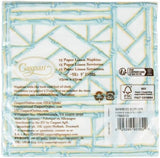 Silet bambus cocktailservietter, Penguin Egg Paper, Linned, 15 stykker pr.