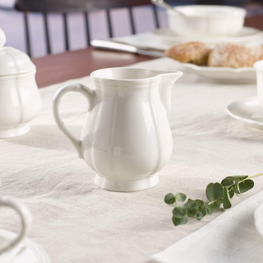 Villeroy & Boch Manoir mælkekrus, 250 ml, højde: 9,1 cm, premium porcelæn, hvid