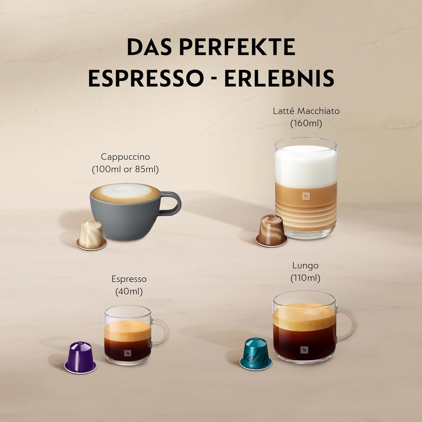 Espressomaskine med Nespresso kapsler XN761B Citiz&Milk | Automatisk standby-tilstand | 1260 watt | Vandbeholderkapacitet: 1 l | Pumpetryk: 19 bar | Sølv