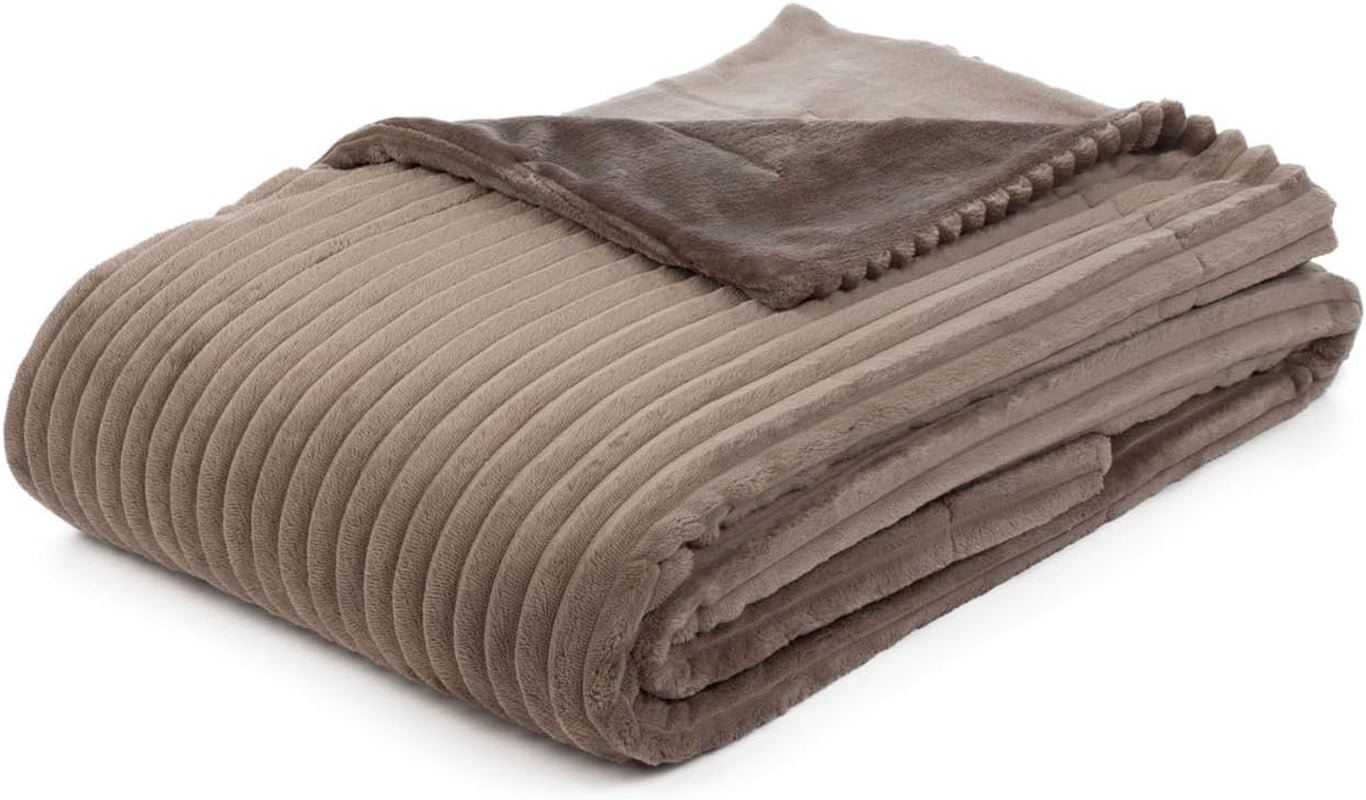 Gözze - Behageligt og blødt tæppe i fløjlslook, 1620G/stk, 150 X 200 Cm - kanel Senge og tæpper Besuche den Gözze-Store Taupe