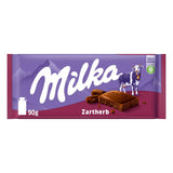 Milka Zartherb - alpin mørk mælkechokolade med et delikat strejf af kakao i multipakning - 25 x 90g