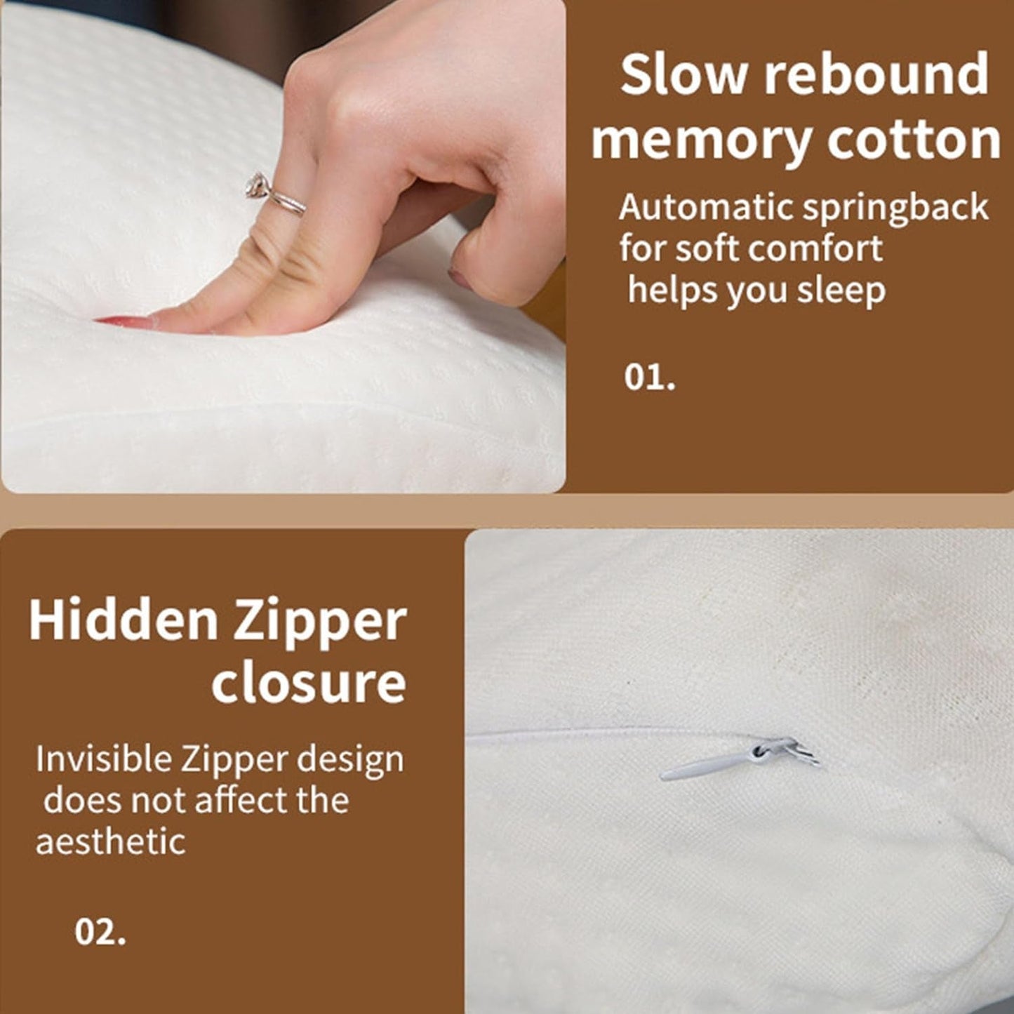 MINGZE Multifunktionel Memory Foam Pude Nakkepude Skum, Bue U-formet Nakkepude, Slow Rebound Sovepude Rebound Pressure Pude, Pude Is Silke til Hånd- og Nakkebeskyttelse Cervikal Ortopædiske Puder Naty Shop