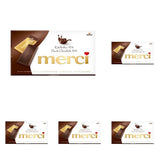 Mørke chokoladebarer 72% – 5 x 100 g – De fineste mørke chokoladefirkanter – Chokolade pakket ind i guldfolie