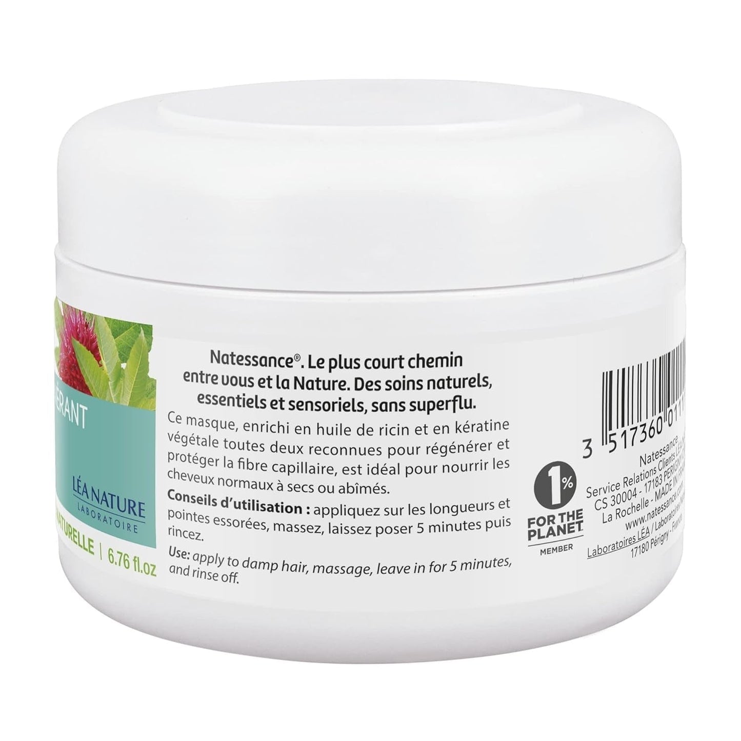 Mask Sublimateur à l'Huile de Ricin et Kératine Végétale 200 ml Hårmaske Naty Shop