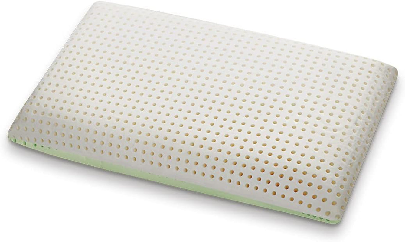 Ortopædisk nakkestøttepude - Økologisk Aloe - Aloe Vera Viskoelastisk pude 14 cm Højde 100% bomuldsbetræk Viscopude - Memory Foam Pude - Made in Italy Naty Shop Standardpuder