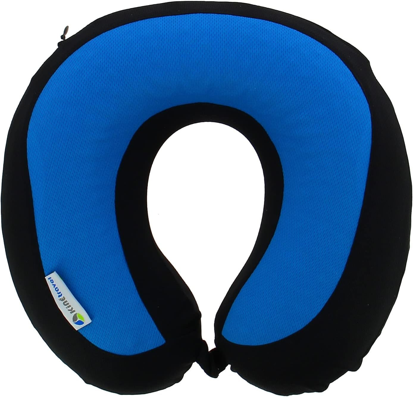 Kine Travel 169803 Gel Nakkepude Fysiogodkendt Ergonomisk rejsepude Sort og blå rejsepuder Naty Shop Standardtitel