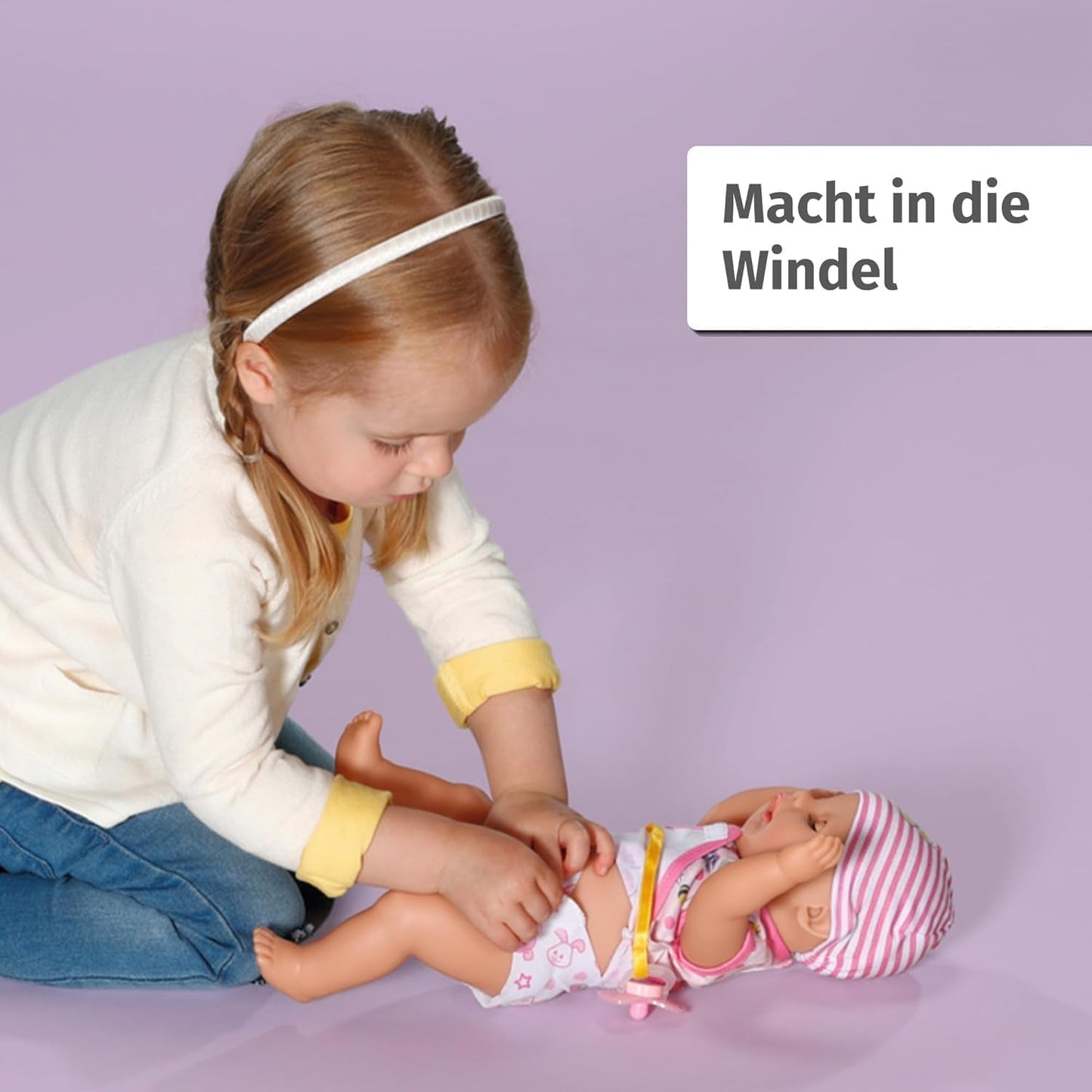 BABY Born Lena (pige) 36 cm, dukke med 7 funktioner til børn fra 1 år, fungerer uden batteri, stor dukke 36 cm, 834596 Zapf Creation, pink Naty Shop dukker