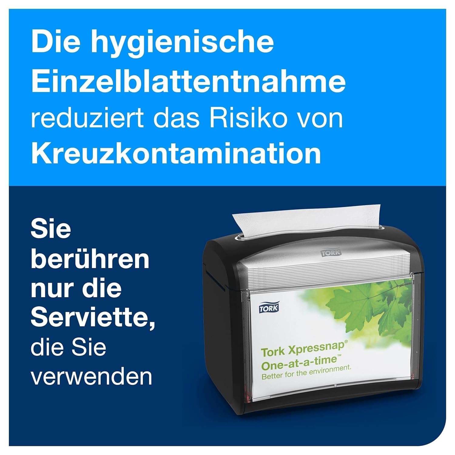 Tork Xpressnap Extra Soft Nature N4 Dispenser serviet, Premium, 1/2 x 2 lag, 21,3 cm X 16,5 cm, 8 × 1.000 servietter, 12880