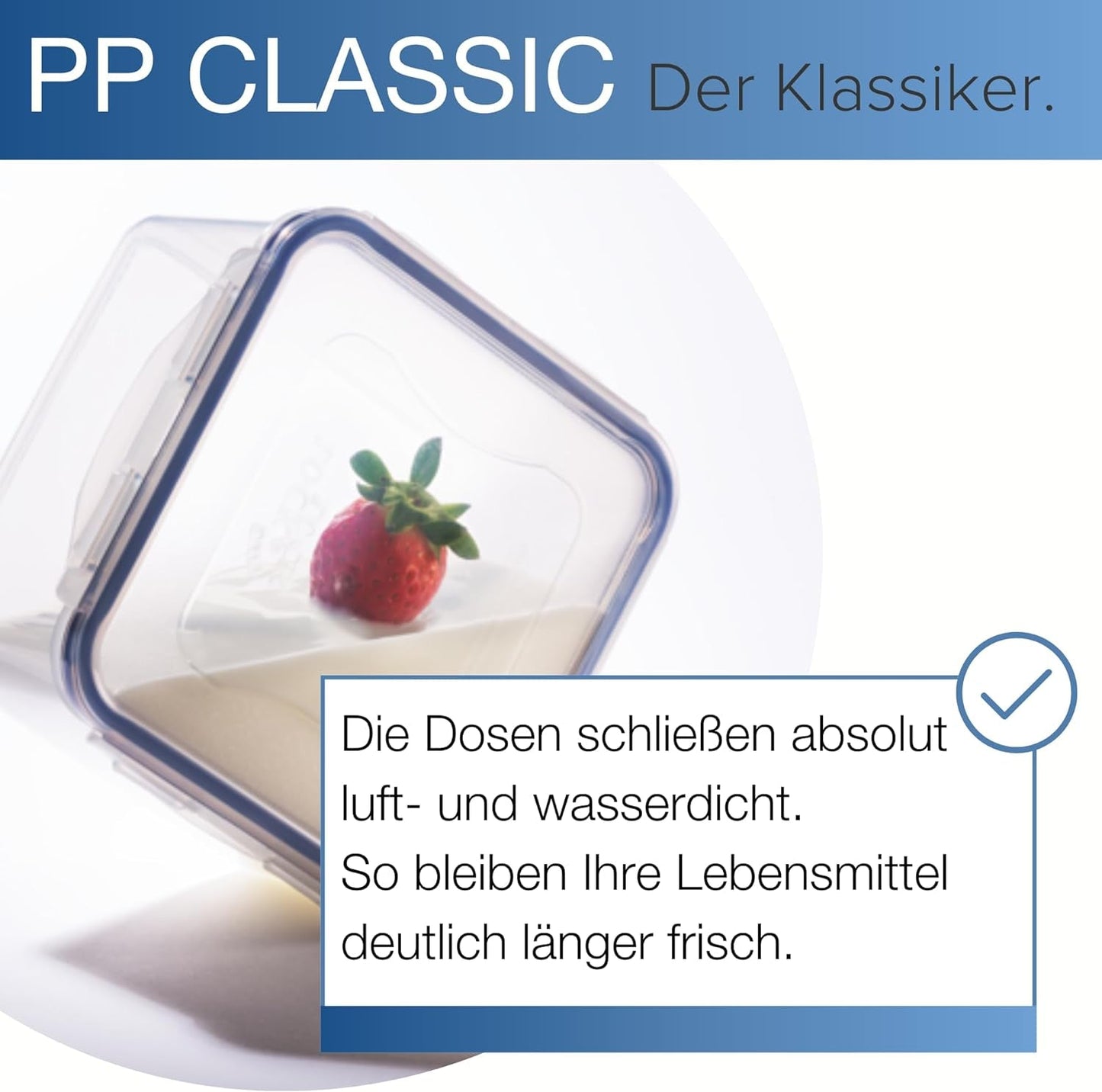 LocknLock PP Klassisk madopbevaringskrukkesæt 5 stk | 180ml, 350ml, 600ml, 870ml, 3,6L | 100% luft- og vandtæt | uden BPA | fryser og køleskabsarrangør | Tåler opvaskemaskine og mikroovn Naty Shop madopbevaringsbokse