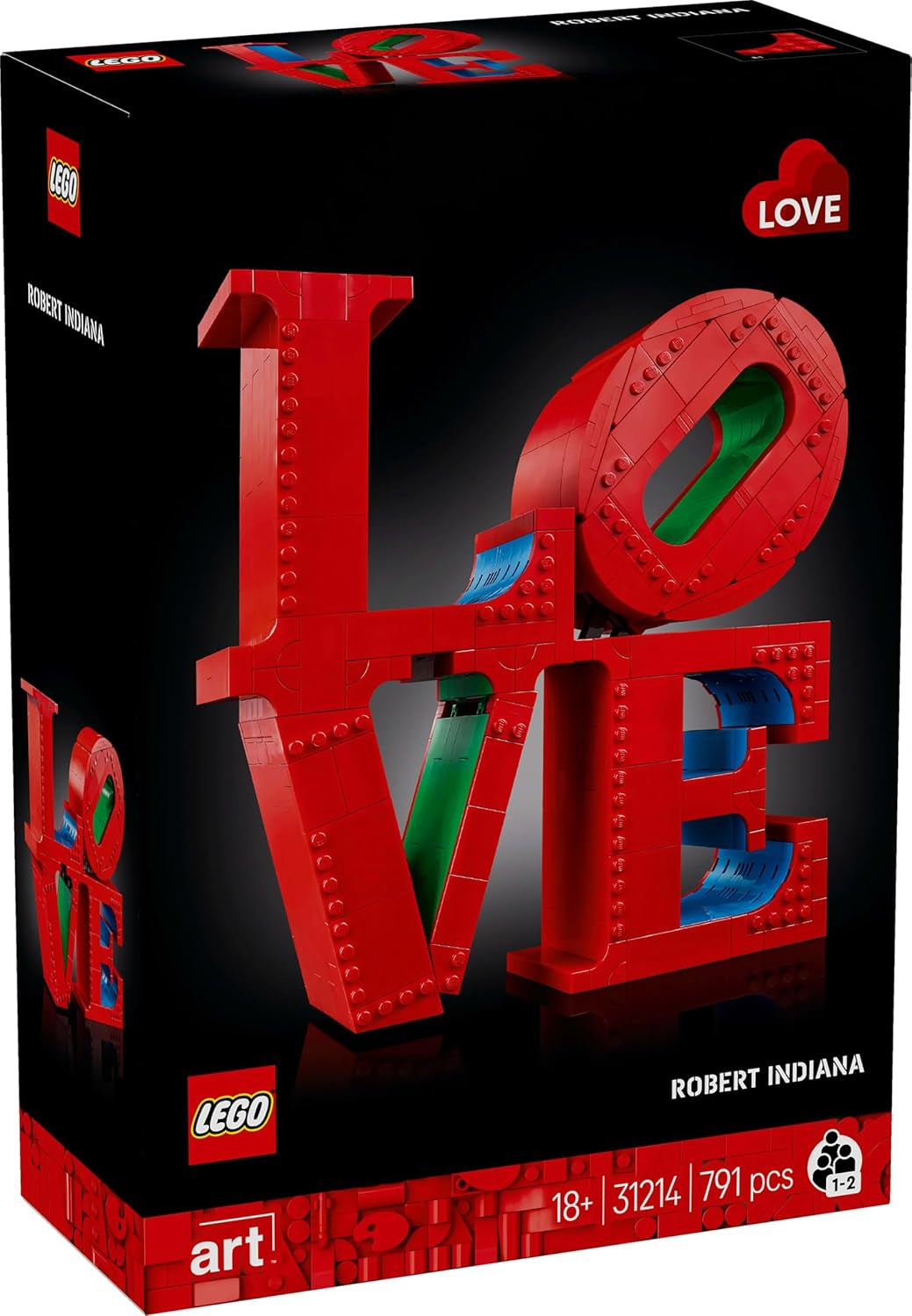 LEGO Art Love Byggesæt til Voksne Boligdekoration Valentinsdag og Mors Dag Gave til Kvinder og Mænd Kreativ aktivitet for Kunst- og Designelskere 31214 Byggesæt Besuche den LEGO-Store